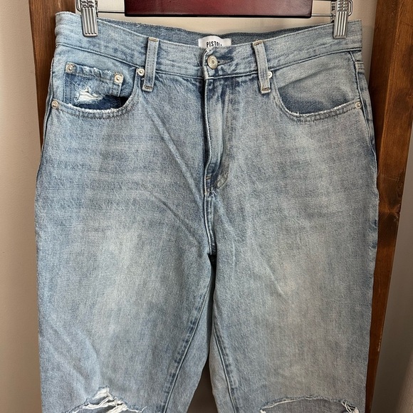 Pistola Presley High Rise Straight Leg Distressed Jean - Picture 3 of 8